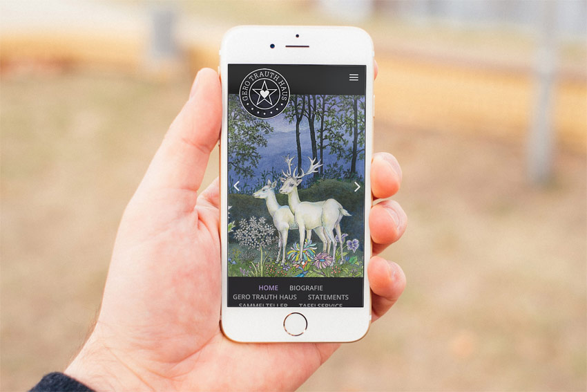 Mobile Ansicht der Website für Gero Trauth in Siegen