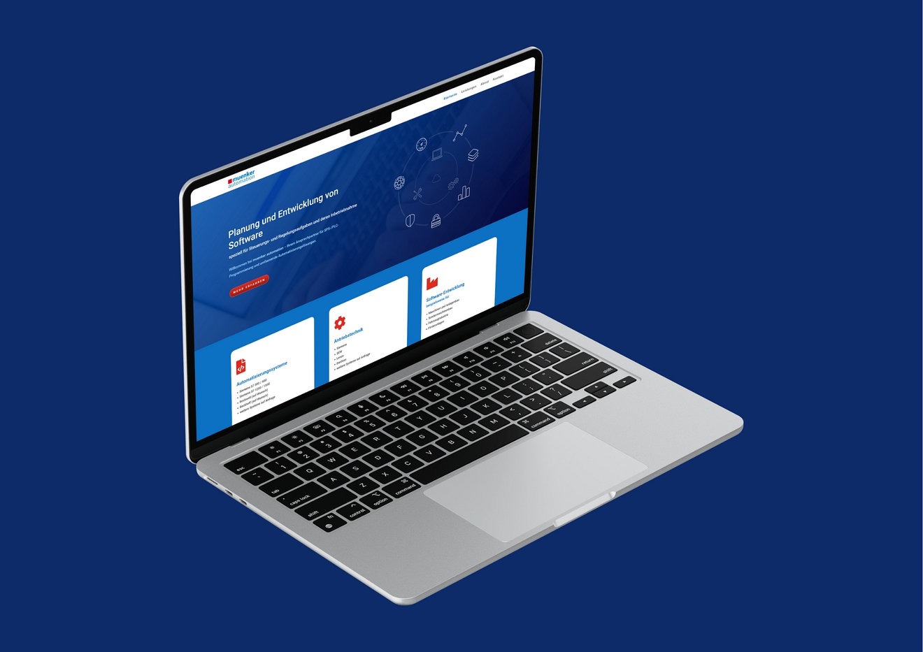 Website für Muenker Automation in Wilnsdorf