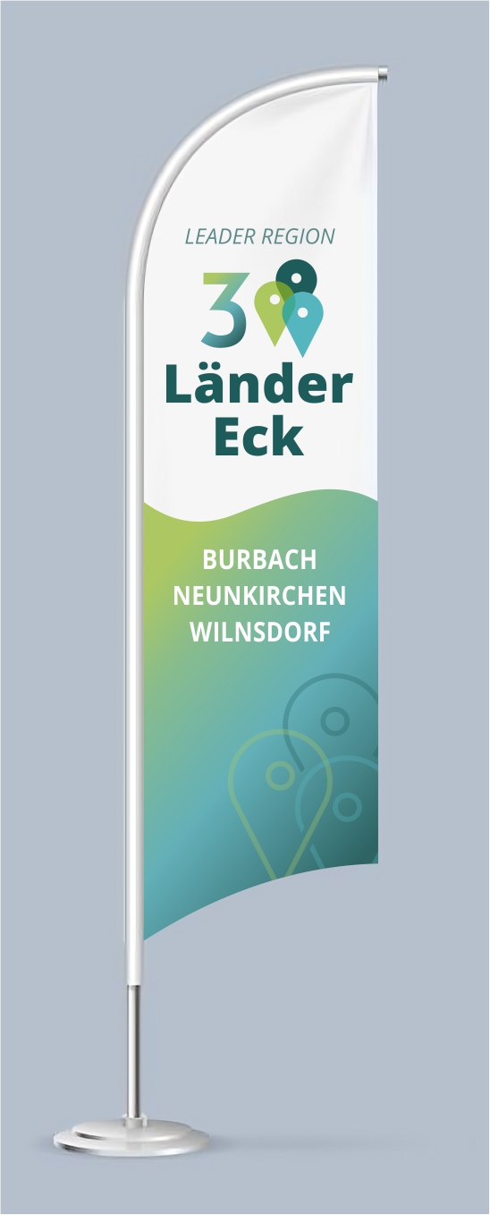 Beachflag für die LEADER Region 3 Länder Eck in Wilnsdorf